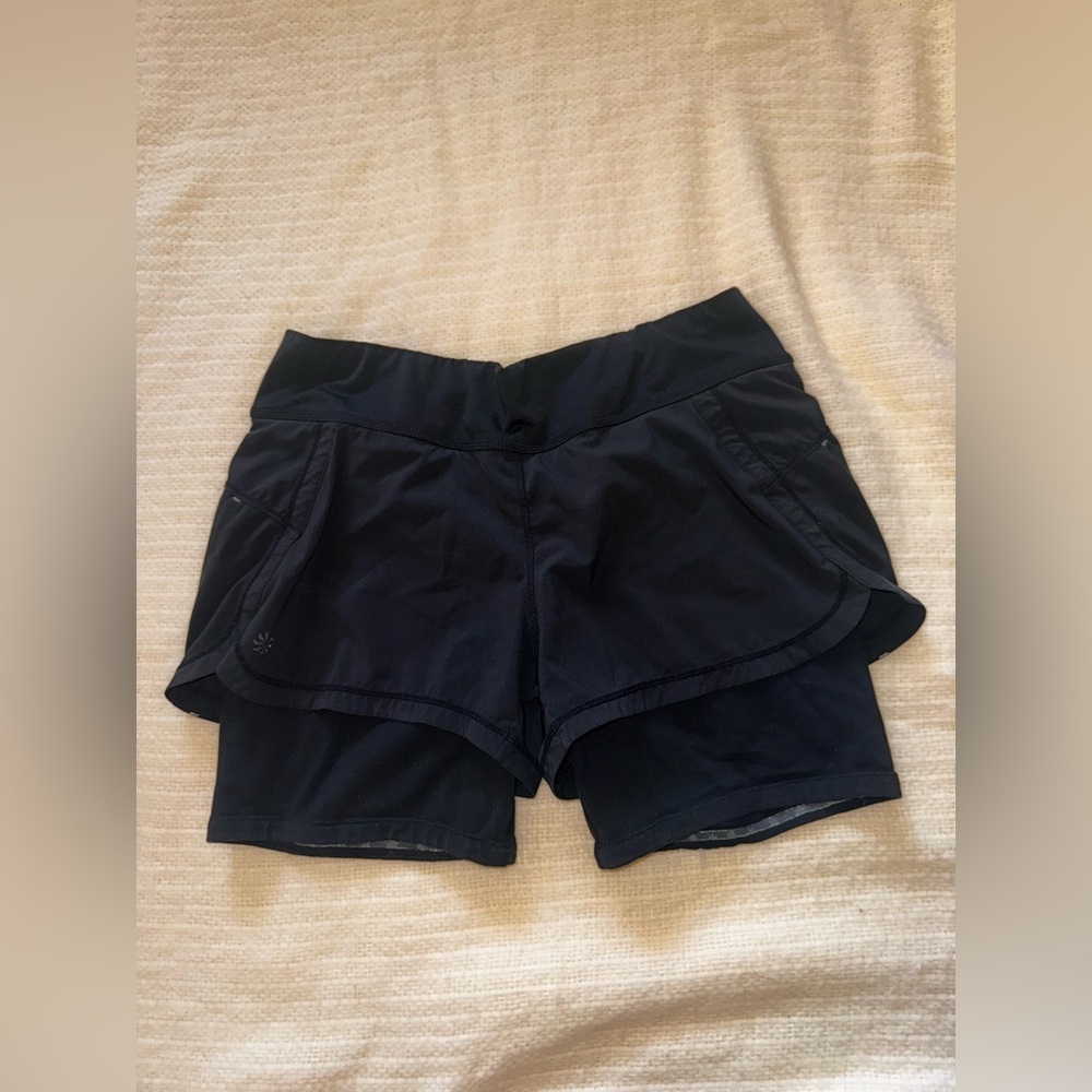 Women's Black Athlea Running Shorts